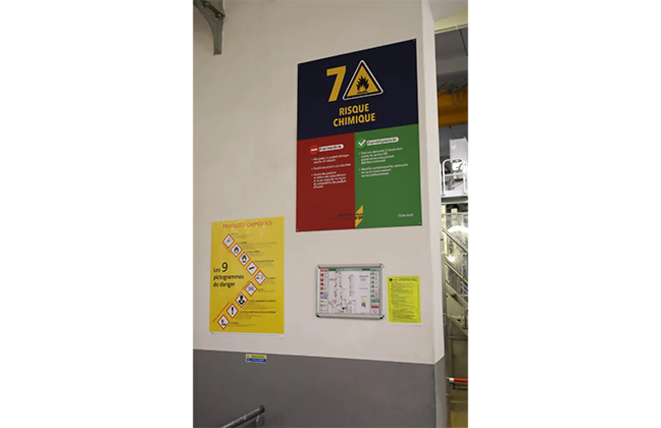 Panneau sécurité et produits chimiques