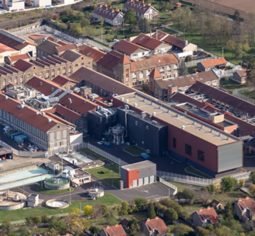 Vue aérienne drone Papeterie EUROPAFI