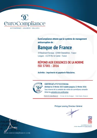 Certificat ISO 37001