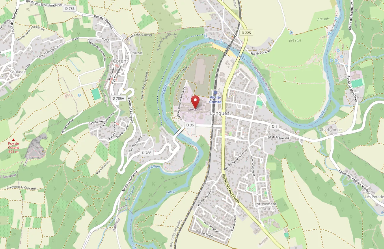 Carte de l'emplacement d'europafi